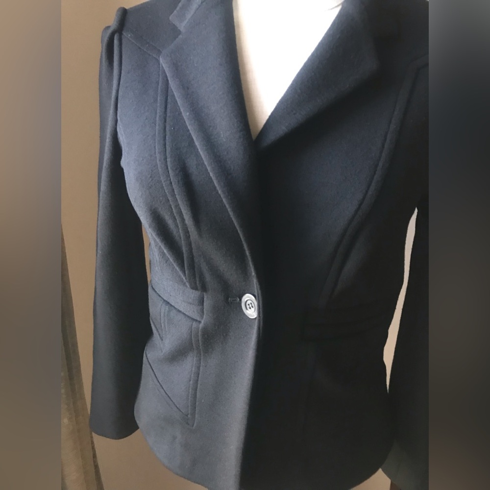 Diane Von Furstenberg Blazer Black Sz 2